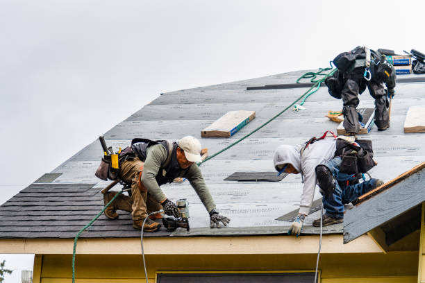 Professional Roofing technician working in Westport, CT